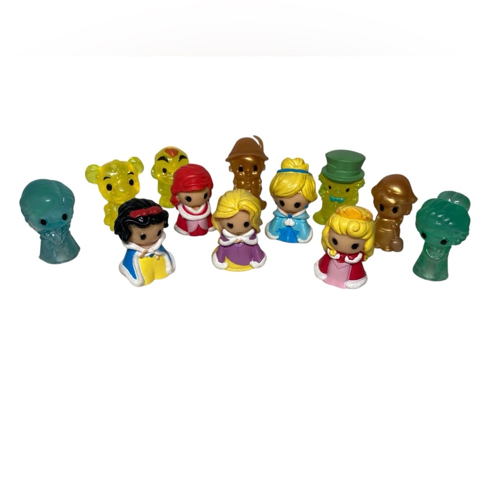 Lot - 12 Disney Ooshies Pencil Toppers Princess‎ Lion King Misc Hologram 1.5"